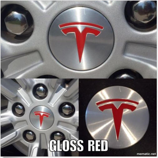 Tesla T wheel stickers
